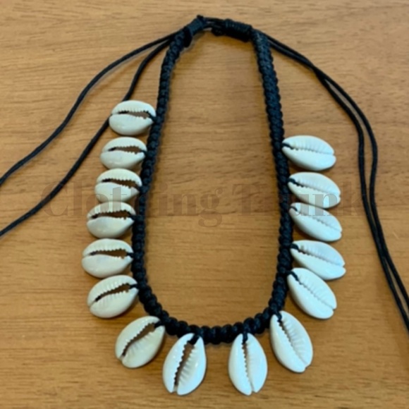 Handmade Cowrie Shell Macrame Anklet – Black Cord Adjustable Beach Jewelry - Picture 3 of 3